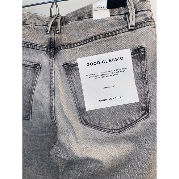Good American good classic low distressed grey size 2/25 0016 - Picture 7 of 9